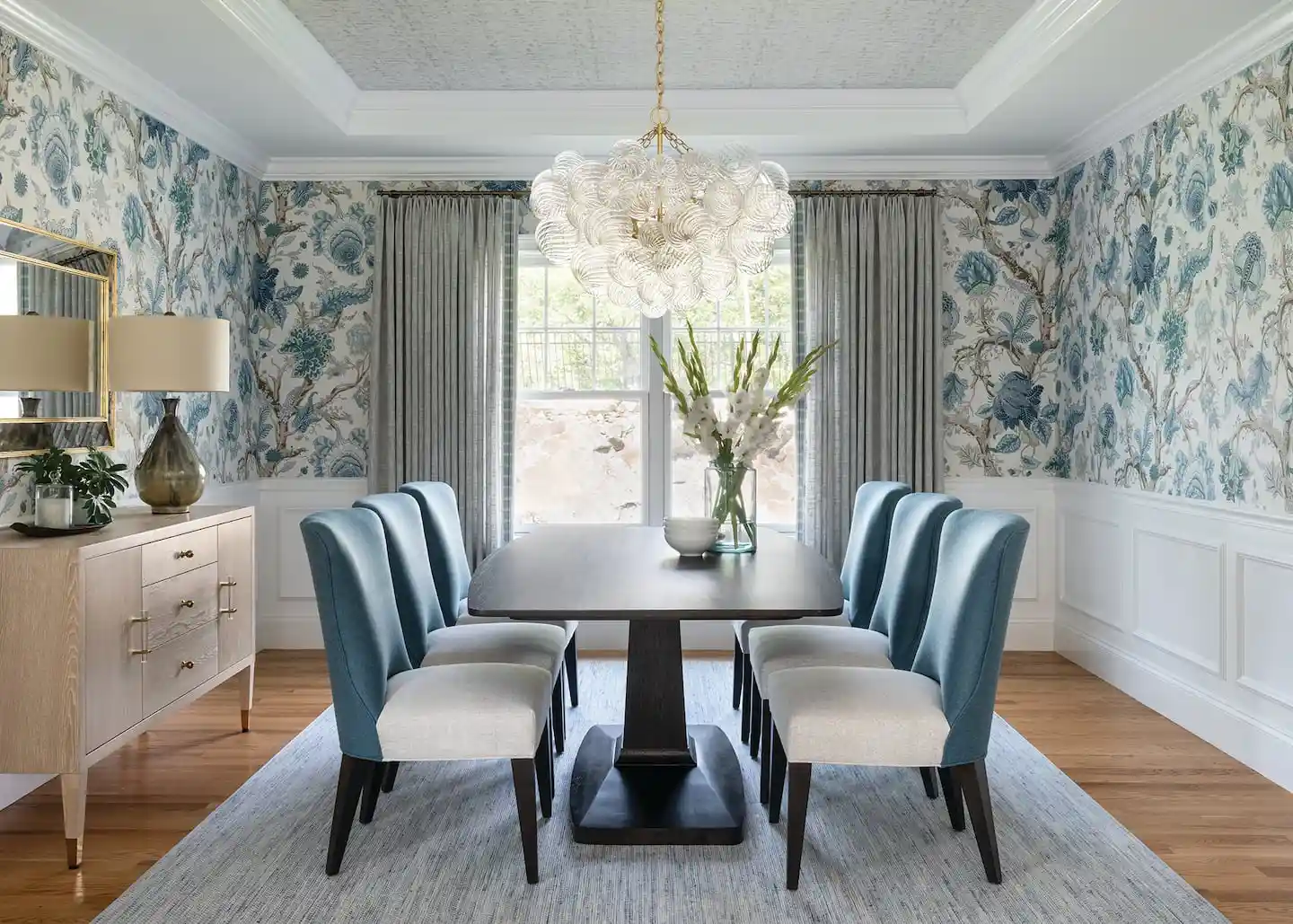 Historic home wallpaper installation