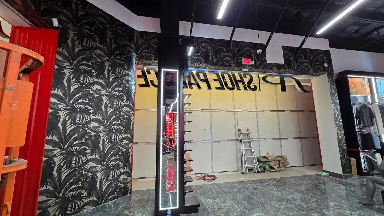 Hotel wallpaper installation project